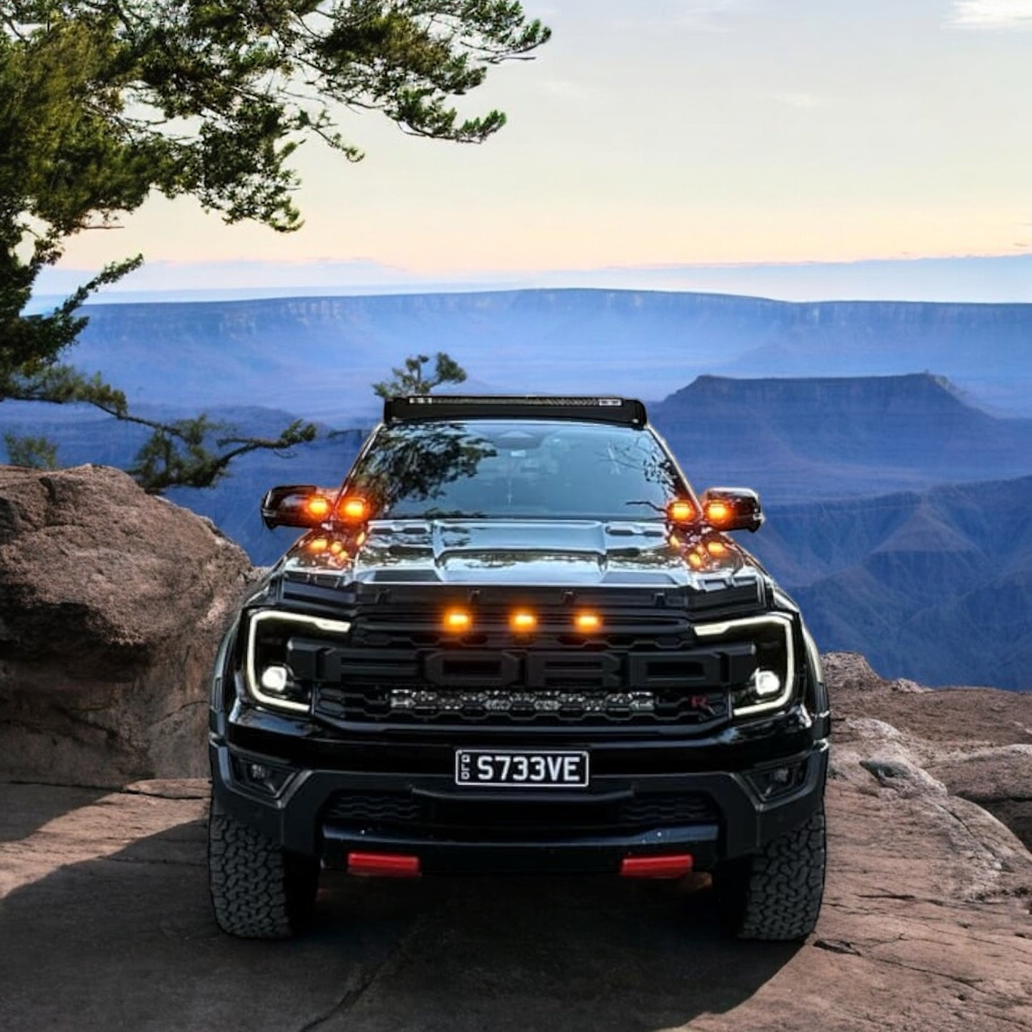 Ford Next-Gen Raptor - Blaze RP24 Smoked Amber Grille Lights