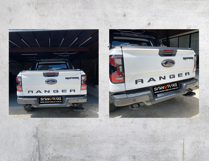 INSIGNIA ELEVADA EN EL PORTON TRASERO "RANGER" EN 3D - FORD NEXT GEN T9