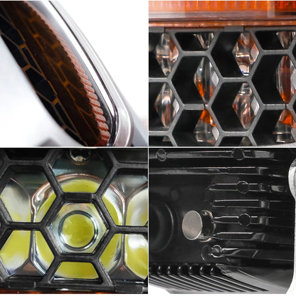 Honeycomb Dual Color LED Work Lights (1 pair, Universal Fitment)