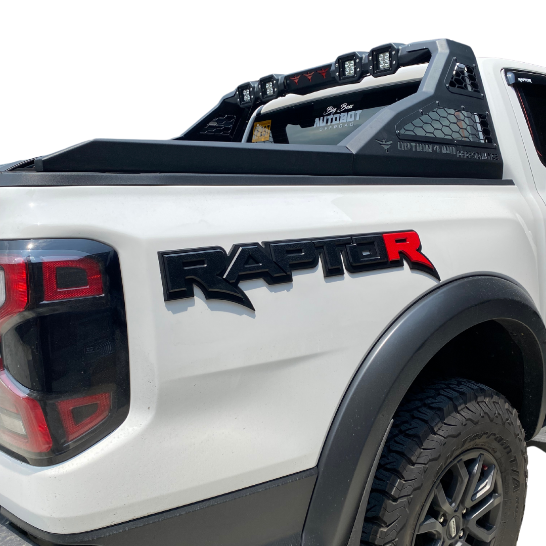 CUSTOM 3D "RAPTOR" SIDE TUB BADGES - FORD RANGER RAPTOR