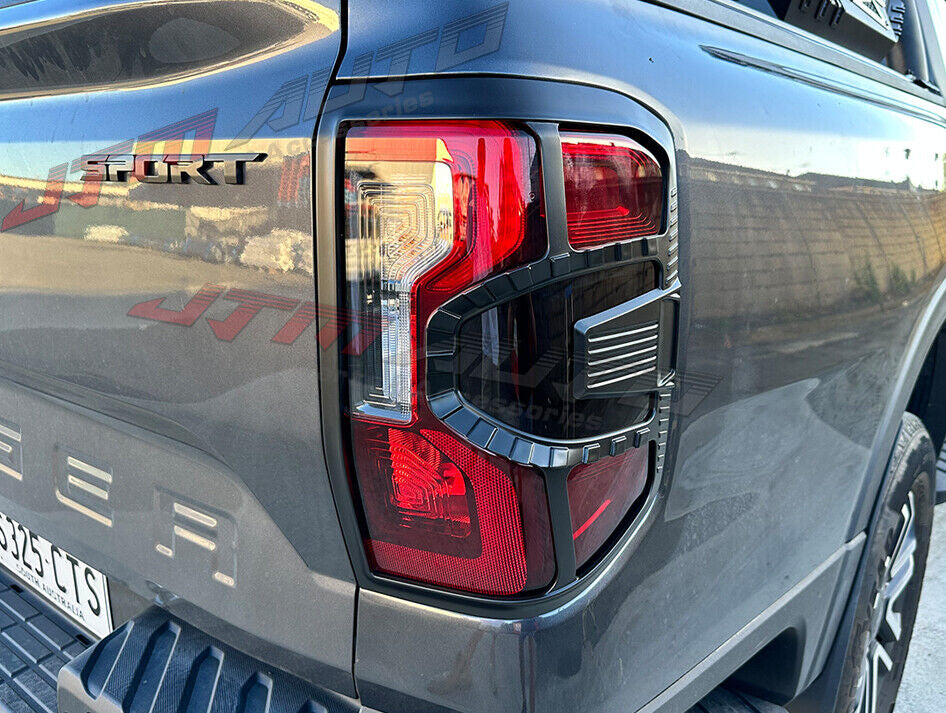 Matte Black Headlight & Tail Light Trim for Ford Ranger T9 (2023+)