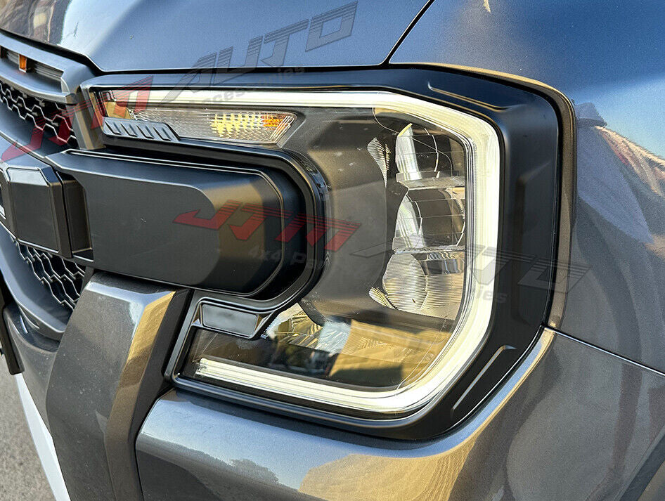 Matte Black Headlight & Tail Light Trim for Ford Ranger T9 (2023+)