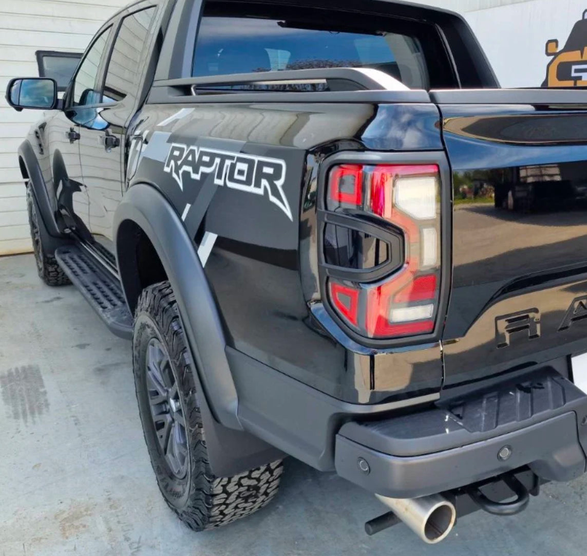 Matte Black Headlight & Tail Light Trim for Ford Ranger Wildtrak Raptor Everest (2022+)