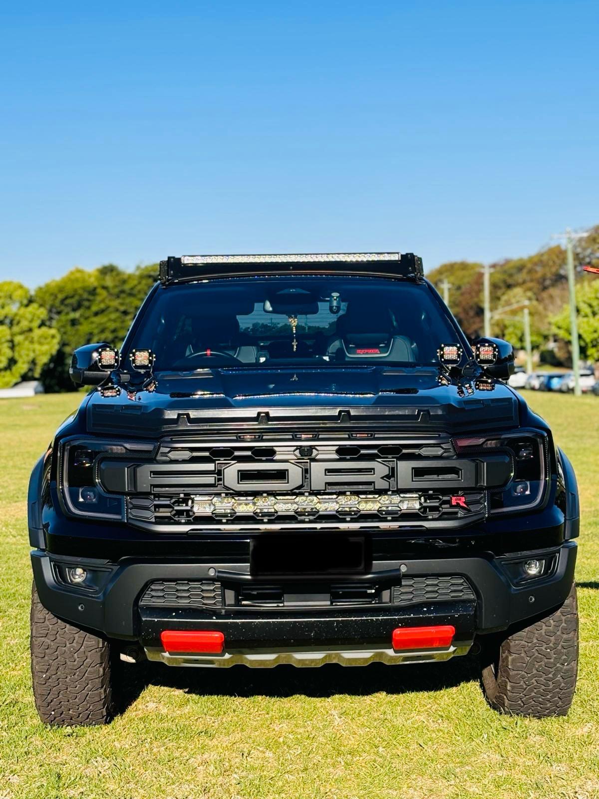 Ford Next Generation Ranger, Raptor, Everest  Headlight Protective Film 2022+- "Smoked Black"