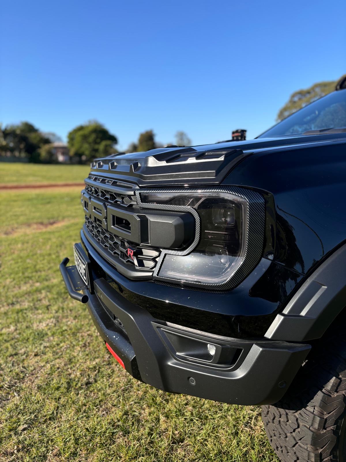 Ford Next Generation Ranger, Raptor, Everest  Headlight Protective Film 2022+- "Smoked Black"