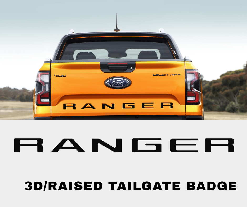 INSIGNIA ELEVADA EN EL PORTON TRASERO "RANGER" EN 3D - FORD NEXT GEN T9